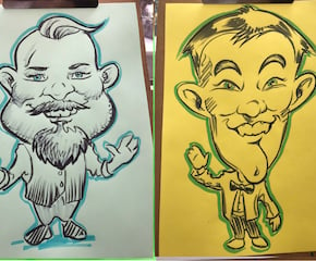 Live Caricatures Keepsakes for Your Guests