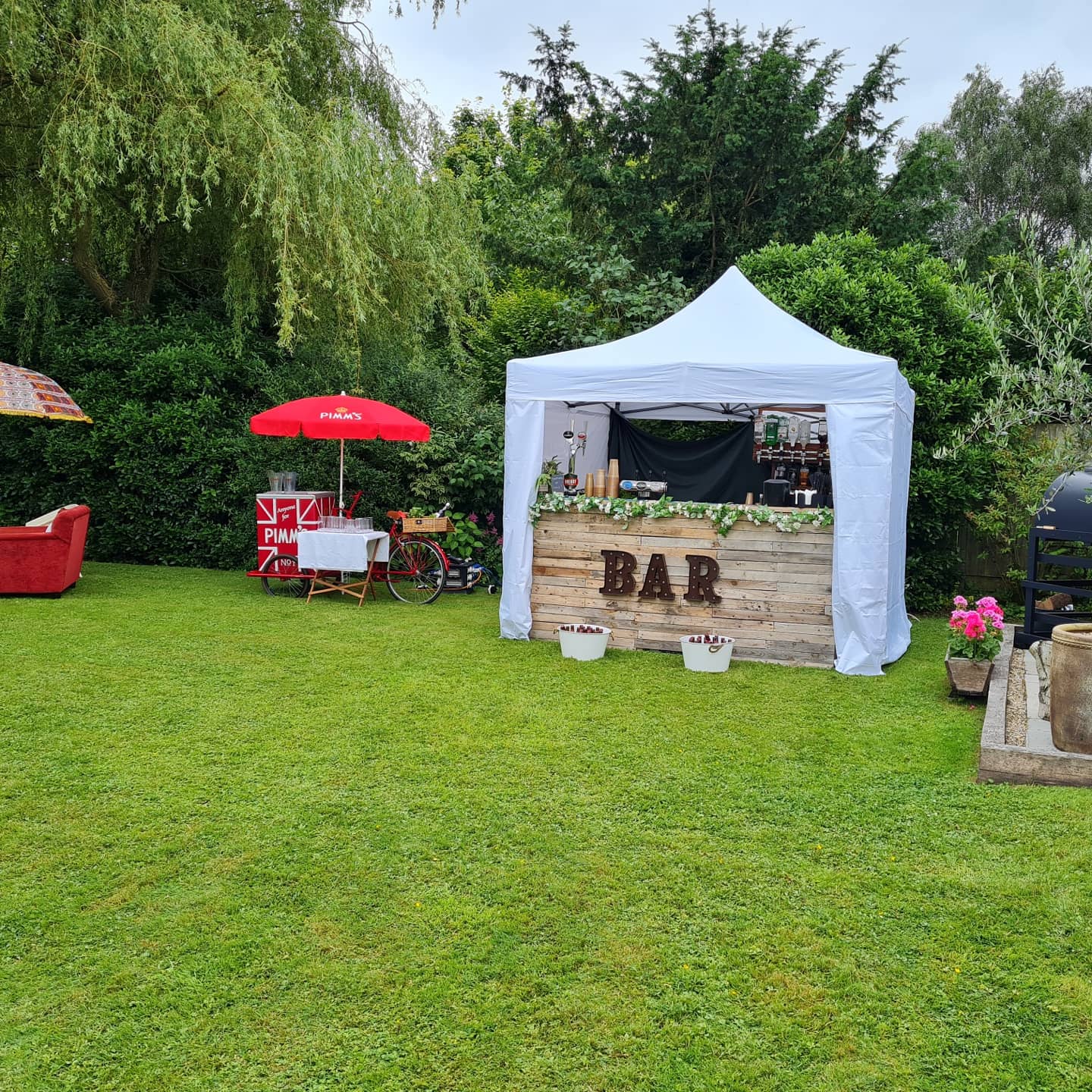 Well-Stocked Pop-Up Style Bar