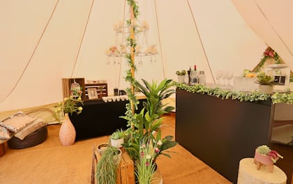 Stunning 7.5 Meter Bell Tent with Cocktail Bar