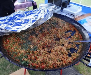 Freshly Cooked Paella with Crusty French Bread & Dressed Green Salad