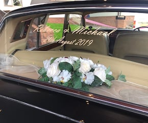 Classic Wedding 1970 Rolls Royce Silver Shadow in Black and Ivory