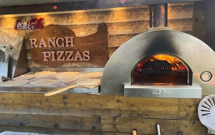 Handmade Woodfired Pizza, all hand made for event, fresh