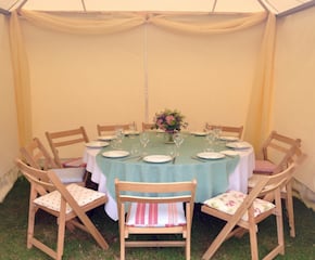 Stylish Canvas Tent for  6-10 Dinner Guests