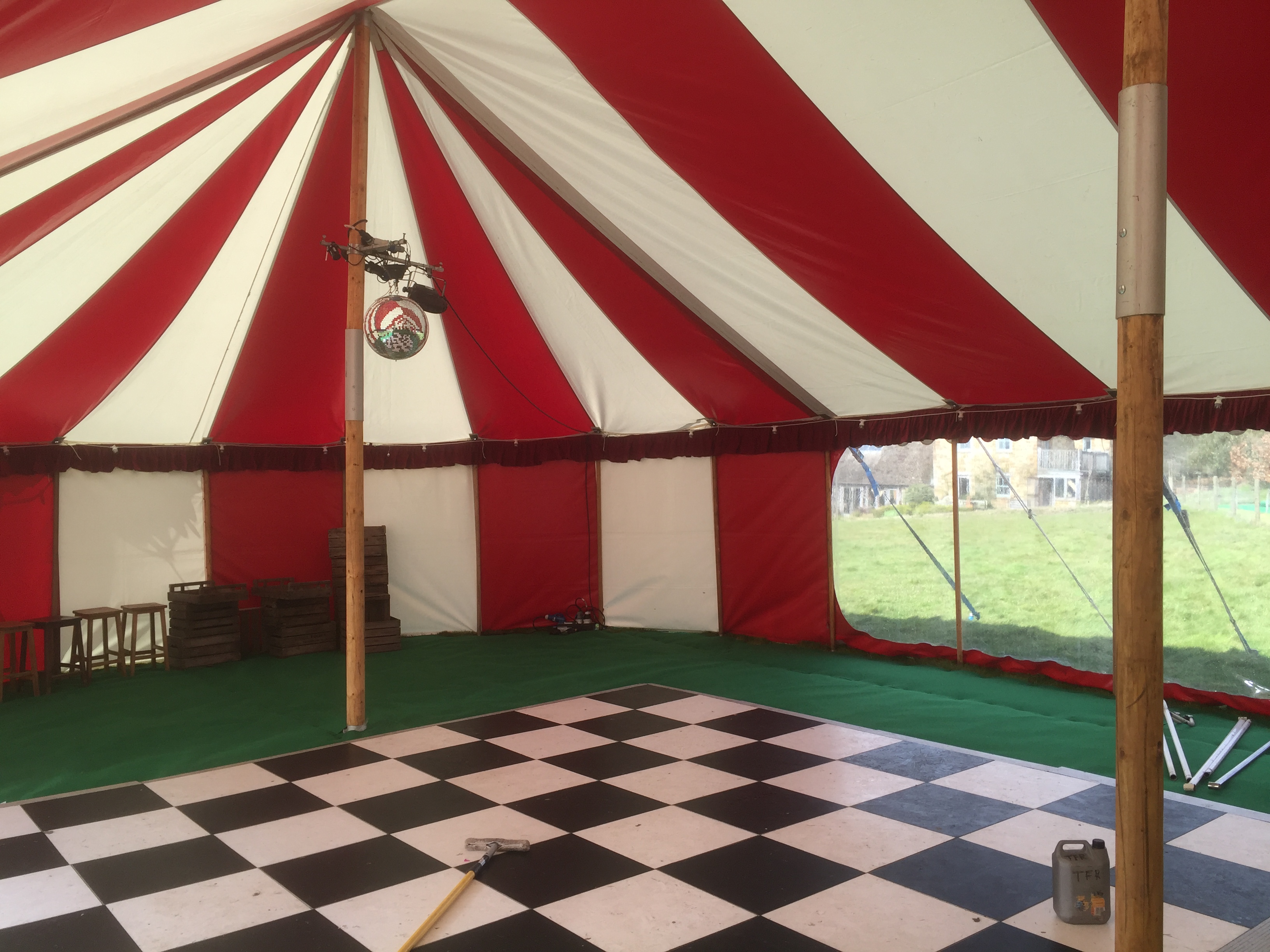 9x21m Red and White Party Tent for 100 to 150 guests