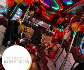 Arrive with Style in Luxury Style Silver Party Bus