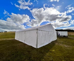 9m Wide Clearspan Marquee (starting at 9x6m)