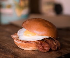 Brunch Menu With Bacon & Egg Sandwiches