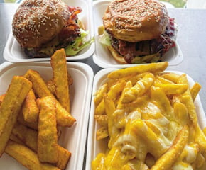 Airstream Food Truck Serving Gourmet Burgers & Fries