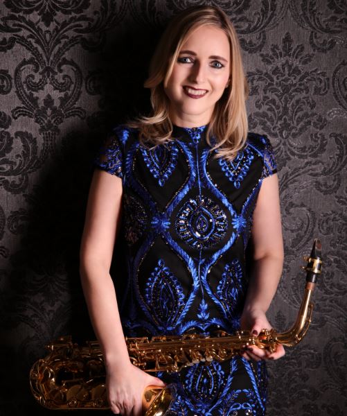 Saxophonist Clare Marie with Wide Repertoire & Styles