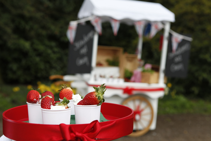 Luxury Strawberries & Cream Cart