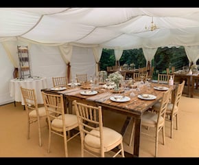Fully Carpeted 12m x 6m Rusitc Marquee