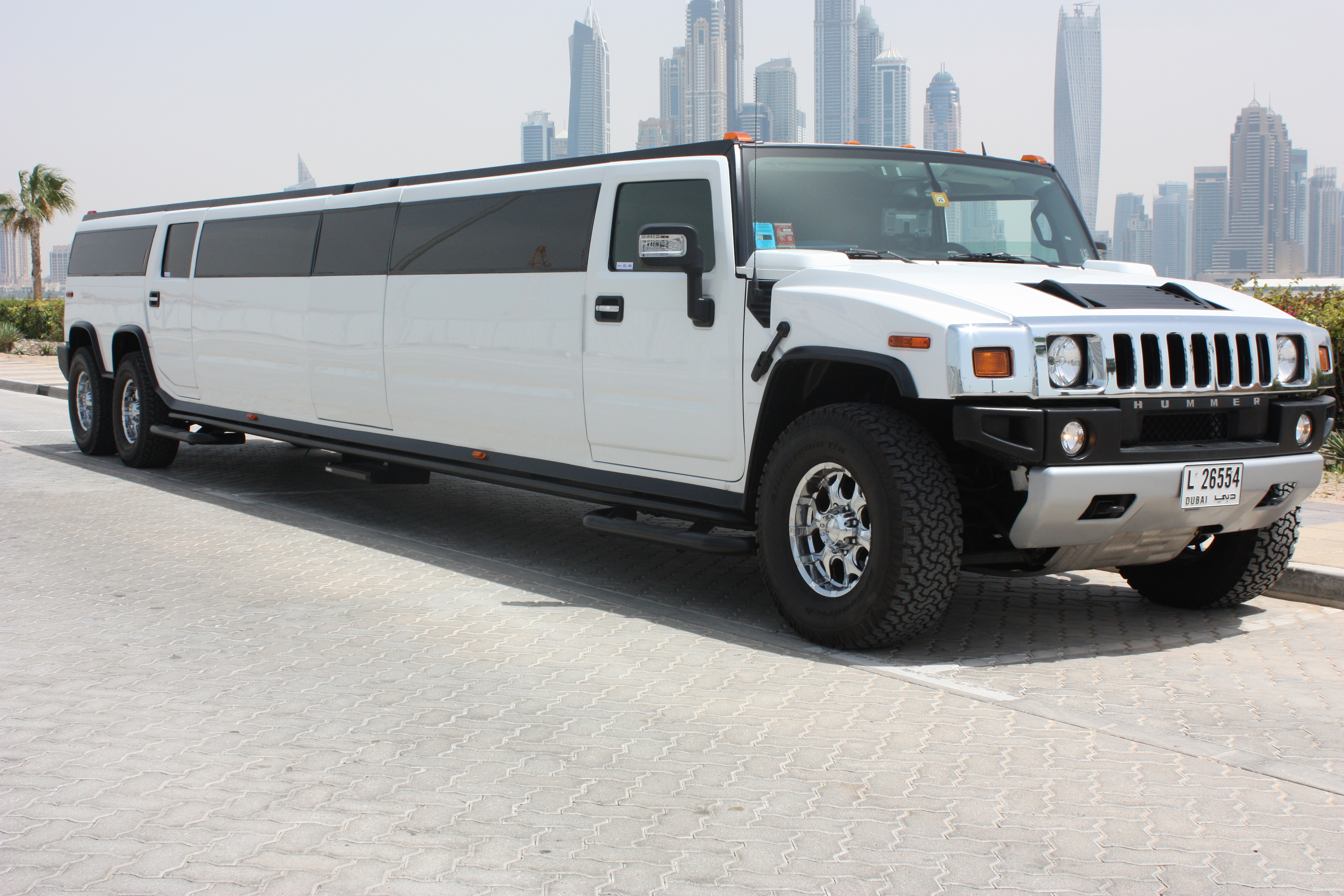 Unique, White 16 Passengers Hummer H2