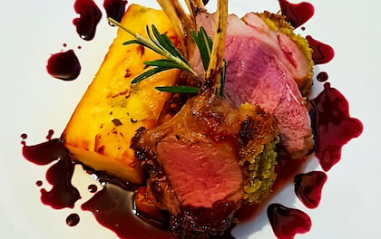 Fine Dining 4-Course Menu with Herb Crusted Rump of Lamb