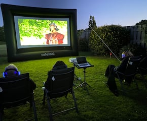 Outdoor Cinema Experience with 140" Inflatable Screen