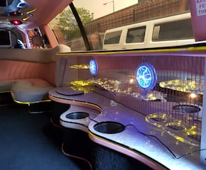 Stylish & Unique 14 Passenger Pink Hummer-Style Limousine
